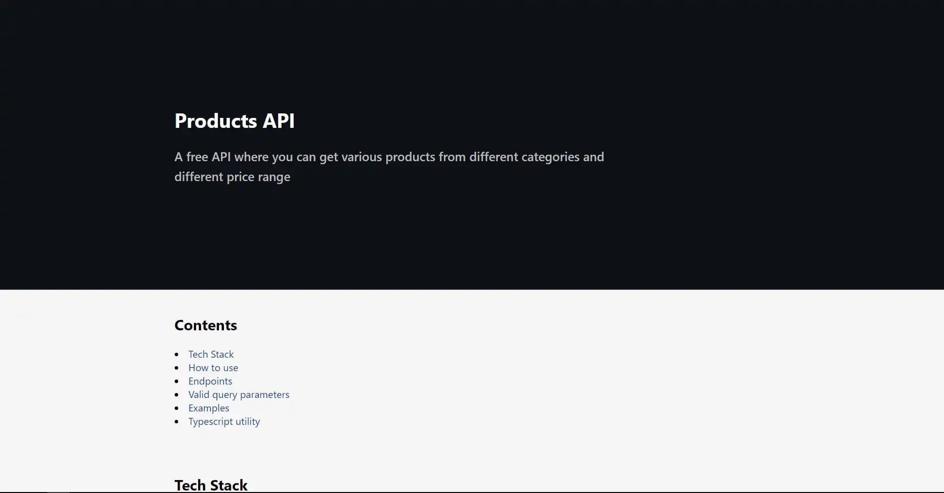 Products API